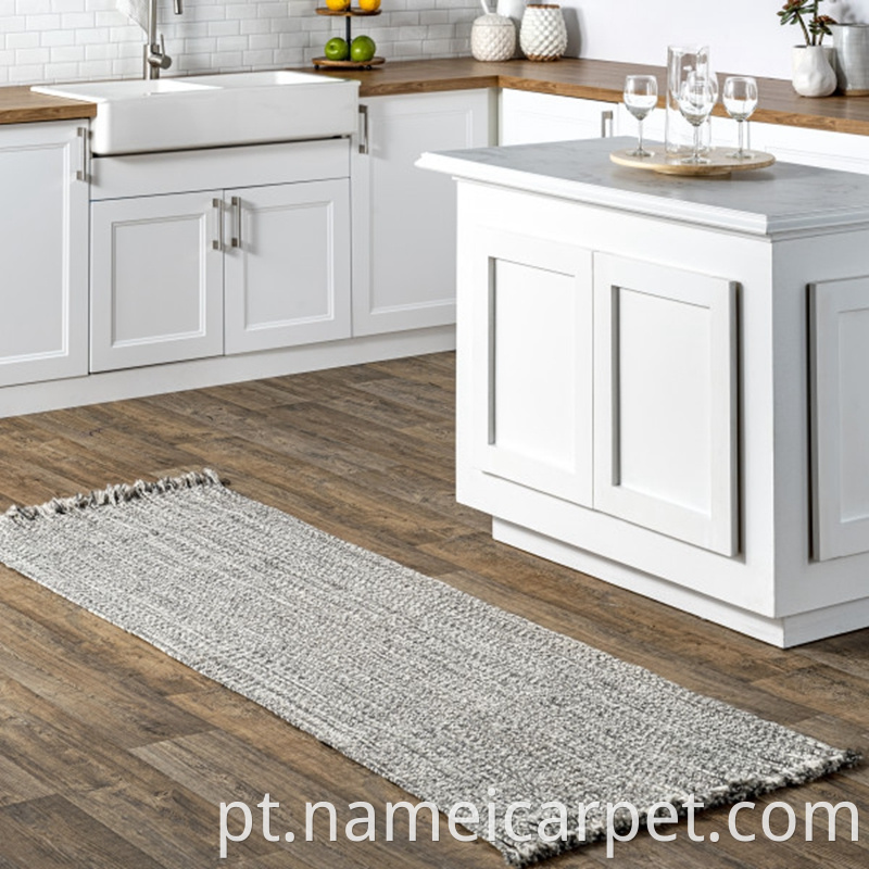 Pp Polypropylene Braided Woven Indoor Outdoor Carpet Kitchen Runner Rug Floor Mats With Tassels 63